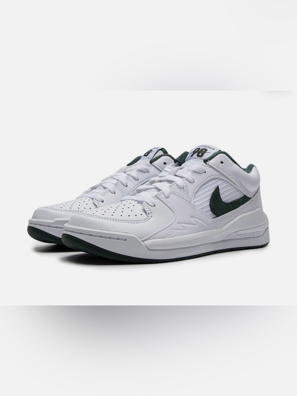 Nike Air Jordan Stadium 90 - big kid 6.5Y / Women’s 8 white with green - Picture 1 of 13